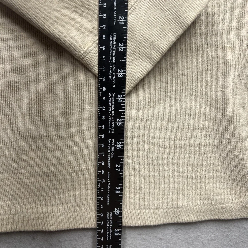 Polo Ralph Lauren Sweater‎ Mens 2XL Beige Quarter Zip Mock Neck Pullover Knit